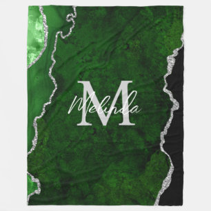 Couverture Polaire Porte en marbre vert et argent
