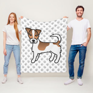 Couverture Polaire Porte-manteau blanc et brun Jack Russell Terrier C