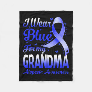 Couverture Polaire Porter le bleu pour ma grand-mère Alopecia Sensibi