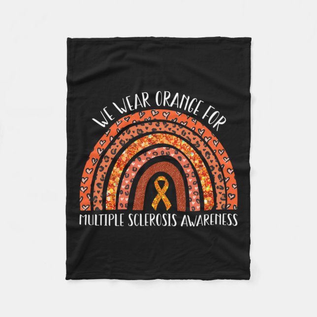 Couverture Polaire Porter Orange Ms Rainbow Multiple Sclerosis Awards (Devant)