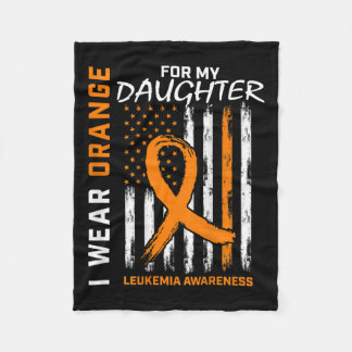 Couverture Polaire Porter Orange Pour La Fille Leucémie Sensibilisati