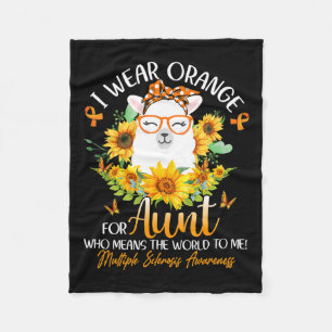 Couverture Polaire Porter Orange Pour Ma Tante Ms Awareness Llama Sun
