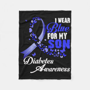 Couverture Polaire Portez du bleu pour mon fils T1d Sensibilisation a