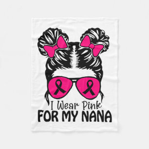 Couverture Polaire Portez Le Rose Pour Ma Nana Messy Bun Girls Toddle