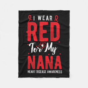 Couverture Polaire Portez le rouge pour ma Nana Sensibilisation aux m