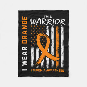 Couverture Polaire Portez Orange Je Suis Un Guerrier Sensibilisation