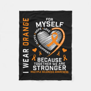 Couverture Polaire Portez Orange pour moi-même Sclérose en plaques