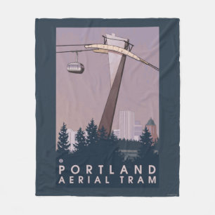 Couverture Polaire Portland, scène de tram d'OregonAerial