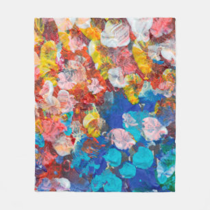 Couverture Polaire portrait bulldog anglais art intellectuel, graff