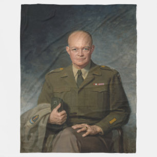 Couverture Polaire Portrait peint 5 étoiles du général Dwight Eisenho