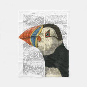 Couverture Polaire Portrait Puffin