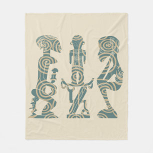Couverture Polaire Portrait tribal africain Abstrait