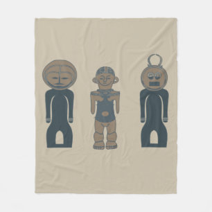 Couverture Polaire Portrait tribal africain Abstrait