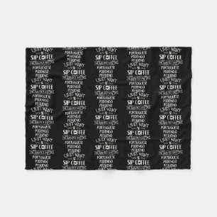Couverture Polaire Portugais Podengo Pequeno Cadeau Sip Café Animal