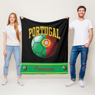 Couverture Polaire Portugal Portugais Drapeau balle de football Nam
