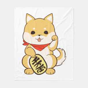 Couverture Polaire Pose Chat Shiba Inu Lucky