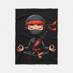 Couverture Polaire Pose de yoga ninja de méditation Animal relaxant