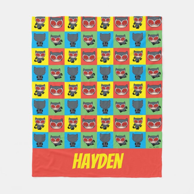 Couverture Polaire Poses de caractères Chibi Catwoman (Devant)