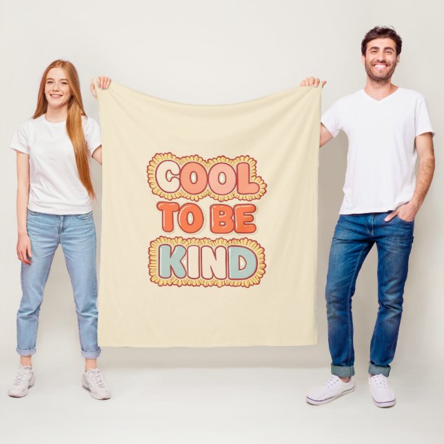 Couverture Polaire Positive Vibes Cool To Be Kind Quote (En situation)