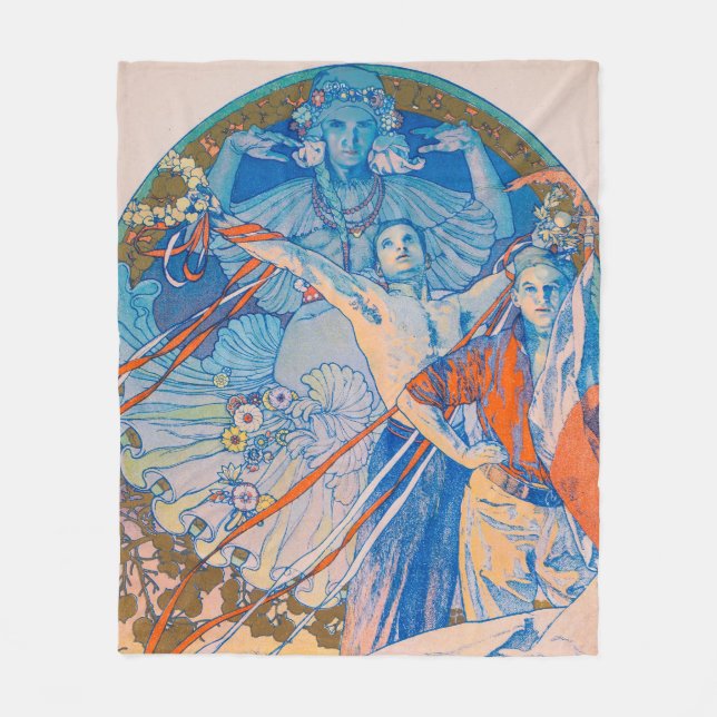Couverture Polaire Poster d'Alphonse Mucha pour le Sokol Festival (19 (Devant)