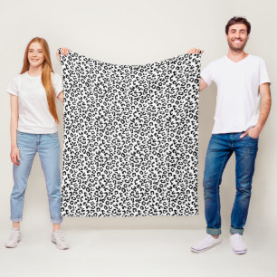 Couverture Polaire Poster de animal Cheetah en noir et blanc