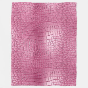 Couverture Polaire Poster de animal d'alligator rose Faux