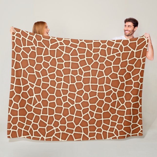 Couverture Polaire Poster de animal, Giraffe dans les tons de cuivre  (En situation)