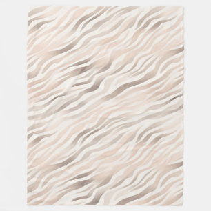 Couverture Polaire Poster de animal Zebra Crème Rose