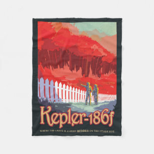 Couverture Polaire Poster De L'Espace Rétro De Kepler-186f.