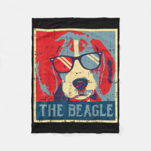 Couverture Polaire Poster du Beagle Obama Animal Vintage Hound D