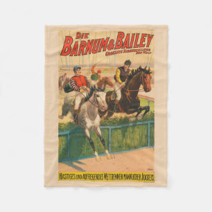 Couverture Polaire Poster vintage Allemand De Jockeys Sur Les Chevaux