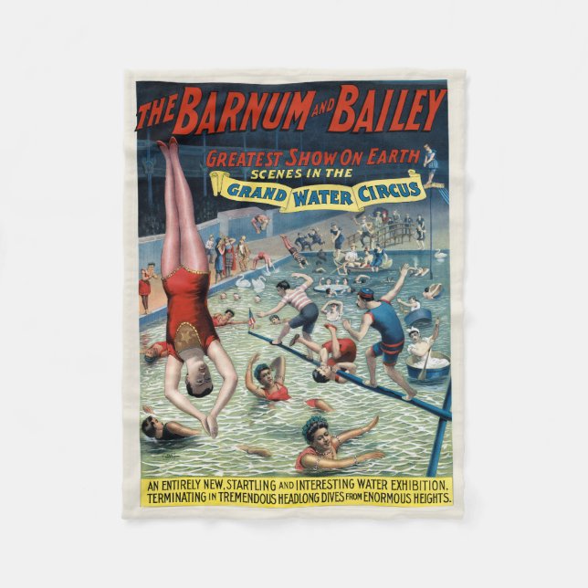 Couverture Polaire Poster vintage Barnum & Bailey Circus (Devant)