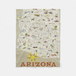 Couverture Polaire Poster Vintage voyage Arizona Blanket