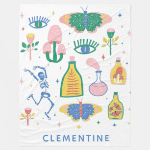 Couverture Polaire Potions magiques de cuisine colorée Nom personnali