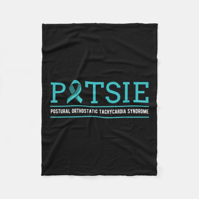 Couverture Polaire Pots Dysautonomia Turquoise Ribbon Autonome (Devant)