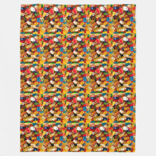 Couverture Polaire poule de bonbon aux ours gommy
