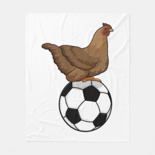 Couverture Polaire Poulet aux sports de football