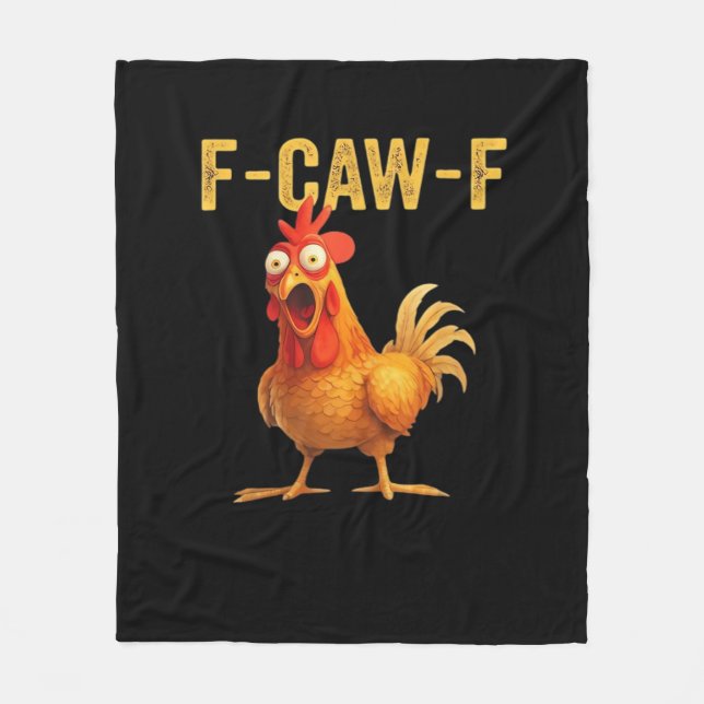 Couverture Polaire Poulet créatif et décontracté Funny F-Caw-F (Devant)