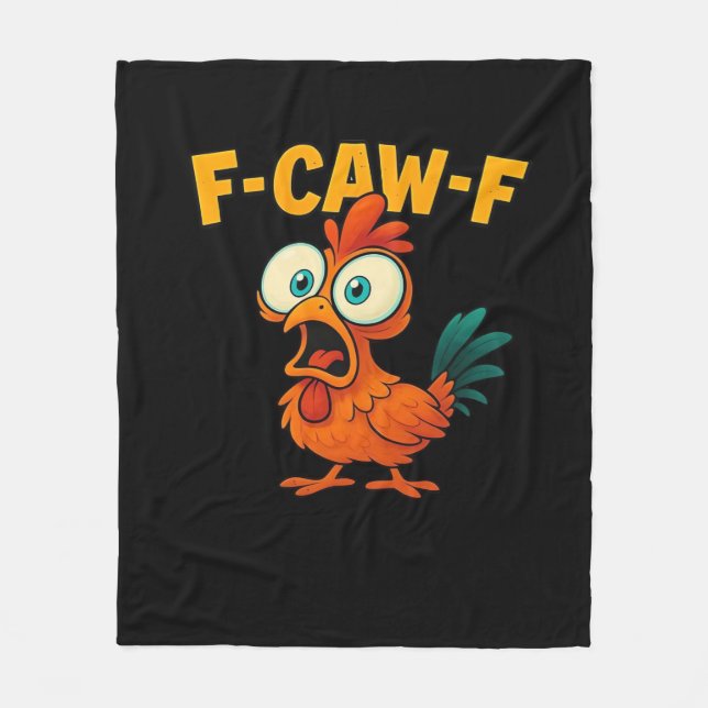 Couverture Polaire Poulet F-Caw-F essentiel drôle tendance (Devant)