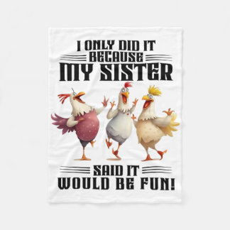 Couverture Polaire Poulet je ne l'ai fait que parce que ma sœur a dit