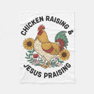 Couverture Polaire Poulet, j'élève des poules et je loue Jésus