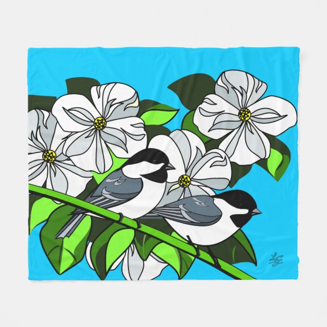Couverture Polaire Poulet noir et bois de chien (Devant (Horizontal))