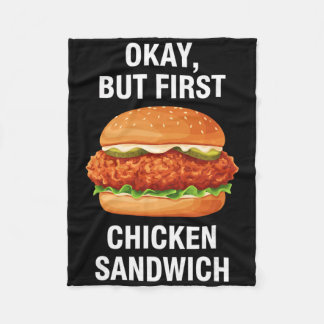 Couverture Polaire Poulet, OK, mais d'abord sandwich au poulet