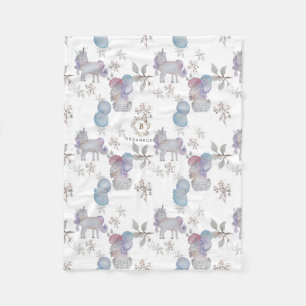 Couverture Polaire Pouponnière florale Impression lunaire
