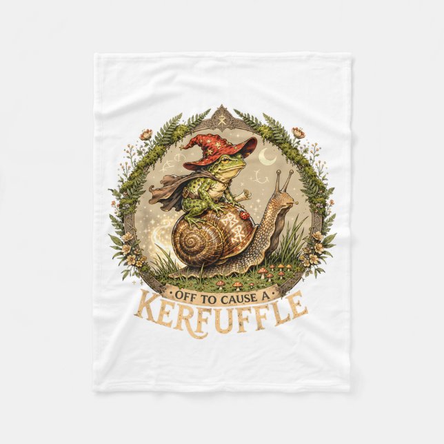 Couverture Polaire Pour aller causer une pagaille sorcière grenouille (Devant)