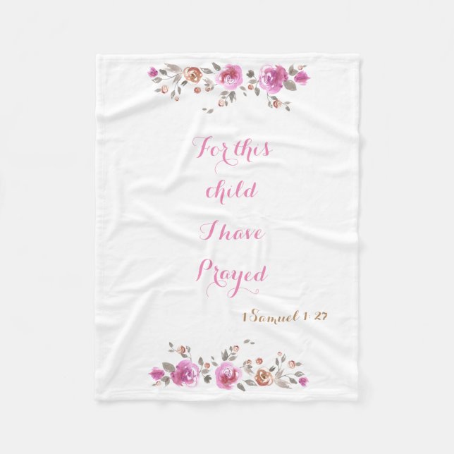 Couverture Polaire Pour cet enfant j'ai prié (Devant)