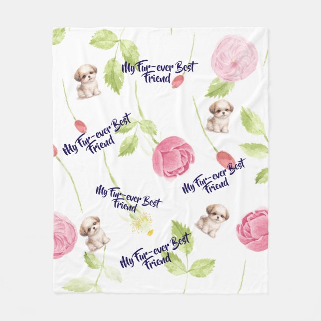 Couverture Polaire pour chiot Shih Tzu (Devant)