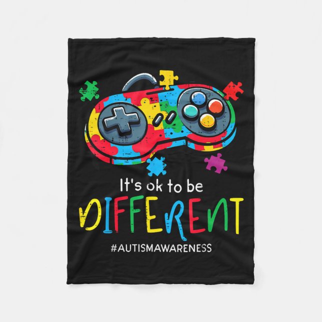Couverture Polaire Pour être un contrôleur de jeu différent autisme h (Devant)