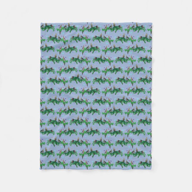 Couverture polaire pour fête de calopsitte (bleu c (Devant)