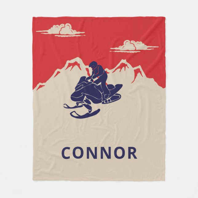 Couverture Polaire Pour les motoneigistes Motoneige Graphique Personn (Devant)